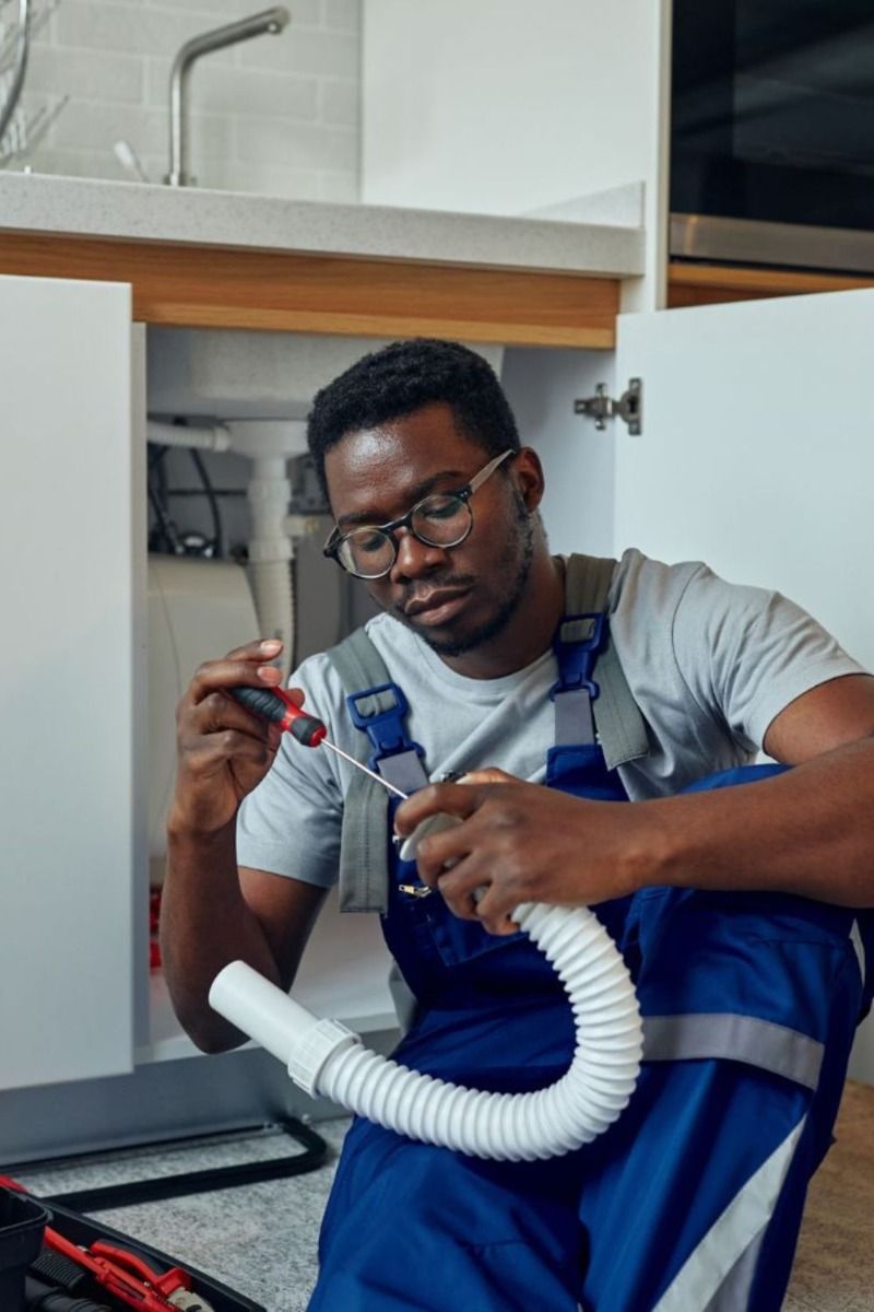 An electrician at work